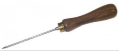 Pointed drill with 3 edges, palisander handle 