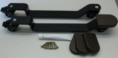 Safety castors with brown cups 320 mm rubber wheels 