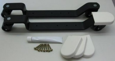 Safety castors with brake and brown cups 340 mm rubber wheels 