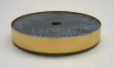 Brass castor cup 87 mm Ø with rubber 