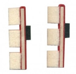 Damper heads bass 55 mm 3-part 