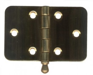 Top hinges 50 x 40 + 40 mm satin brass 
