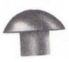 100 Кнопки резин. черн. rund 10 мм ? х 5 мм толщ. 