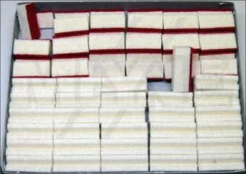 Подушка демпфера басового для рояля черв. 