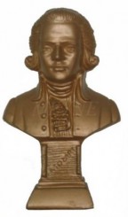 Mozart  - 12 cm Alabaster bronzed 