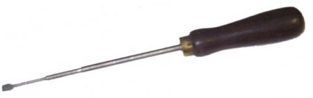 Screwdriver for slotted screws with palisander handle 