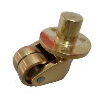 Brass piano double castor with pin 