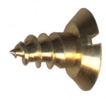 Screws for top hinges 3,5 x 10mm, head 10 mm Ø , brass 