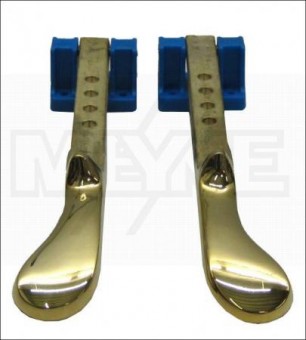 Pianopedals right + left brass with bracket 