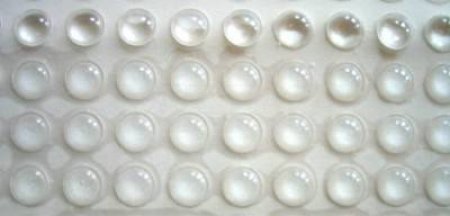 100 Rubber buttons self adhesive 6,4 Ø x 1,6 mm clear 