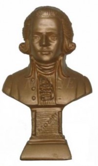 Mozart  - 31 cm Alabaster bronzed 